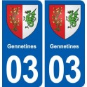 03 Abrest blason ville autocollant plaque stickers