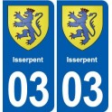 03 Abrest blason ville autocollant plaque stickers