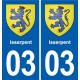 03 Isserpent coat of arms, city sticker, plate sticker