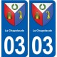 03 Abrest blason ville autocollant plaque stickers