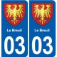 03 Abrest blason ville autocollant plaque stickers
