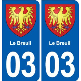 03 Abrest blason ville autocollant plaque stickers
