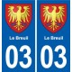 03 Abrest blason ville autocollant plaque stickers
