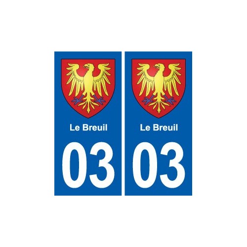03 Abrest blason ville autocollant plaque stickers