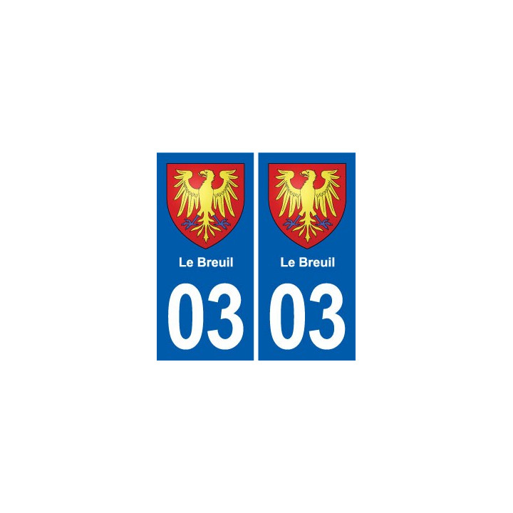 03 Abrest blason ville autocollant plaque stickers