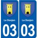03 Abrest blason ville autocollant plaque stickers