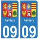 09 Pamiers blason ville autocollant plaque