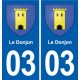 03 Abrest blason ville autocollant plaque stickers