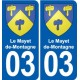 03 Abrest blason ville autocollant plaque stickers