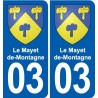 03 Abrest blason ville autocollant plaque stickers