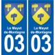 03 Le Mayet-de-Montagne blason ville autocollant plaque stickers