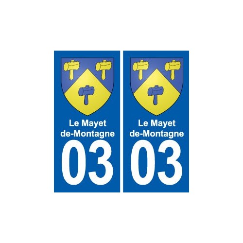 03 Abrest blason ville autocollant plaque stickers