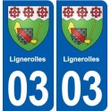 03 Abrest blason ville autocollant plaque stickers