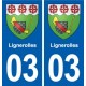 03 Abrest blason ville autocollant plaque stickers
