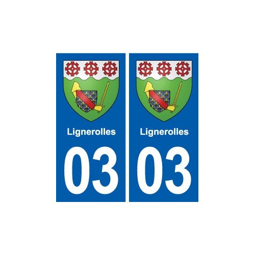 03 Abrest blason ville autocollant plaque stickers