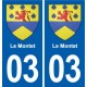 03 Abrest blason ville autocollant plaque stickers