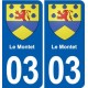 03 Abrest blason ville autocollant plaque stickers