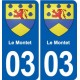 03 Abrest blason ville autocollant plaque stickers