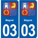 03 Abrest blason ville autocollant plaque stickers
