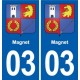 03 Abrest blason ville autocollant plaque stickers