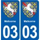 03 Abrest blason ville autocollant plaque stickers