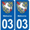 03 Abrest blason ville autocollant plaque stickers