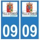 09 Pamiers blason ville autocollant plaque
