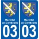 03 Abrest blason ville autocollant plaque stickers