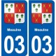 03 Abrest blason ville autocollant plaque stickers