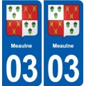 03 Abrest blason ville autocollant plaque stickers