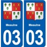 03 Abrest blason ville autocollant plaque stickers
