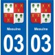 03 Abrest blason ville autocollant plaque stickers