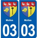 03 Abrest blason ville autocollant plaque stickers