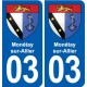 03 Abrest blason ville autocollant plaque stickers
