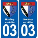 03 Abrest blason ville autocollant plaque stickers