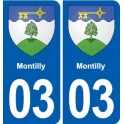 03 Abrest blason ville autocollant plaque stickers