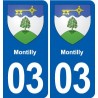 03 Abrest blason ville autocollant plaque stickers