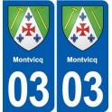 03 Abrest blason ville autocollant plaque stickers