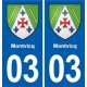 03 Abrest blason ville autocollant plaque stickers