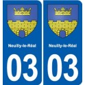 03 Abrest blason ville autocollant plaque stickers