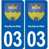 03 Abrest blason ville autocollant plaque stickers