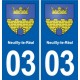 03 Abrest blason ville autocollant plaque stickers