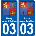 03 Abrest blason ville autocollant plaque stickers