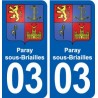 03 Abrest blason ville autocollant plaque stickers