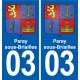 03 Abrest blason ville autocollant plaque stickers