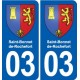 03 Abrest blason ville autocollant plaque stickers