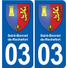 03 Abrest blason ville autocollant plaque stickers