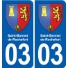 03 Abrest blason ville autocollant plaque stickers