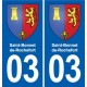 03 Abrest blason ville autocollant plaque stickers