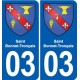 03 Abrest blason ville autocollant plaque stickers
